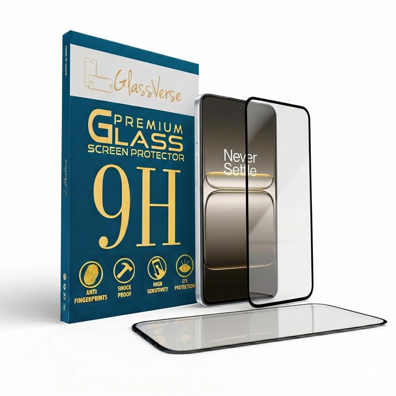 Image of Glassverse 9H Gorilla Tempered Glass for Oneplus Nord CE 5 5G | HD Clarity Screen Protector, Ultra Strong 9H Protection, Edge to Edge, Case Friendly, Hassle-less Installation Kit Included. (Pack of 1)