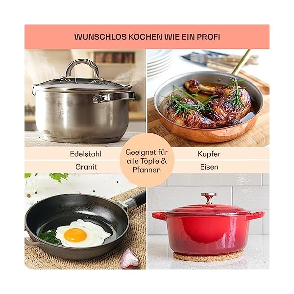 Klarstein Gaskocher 4-Flammig und 1 Glaskeramik Kochfeld, 9,2 kW Einbau-Gaskocher für Innenbereich, Edelstahl-Gaskocher für Wohnmobil, 4-Flammiger Gaskocher, Moderner Einbau Gasherd, Gas Herd – Bild 8