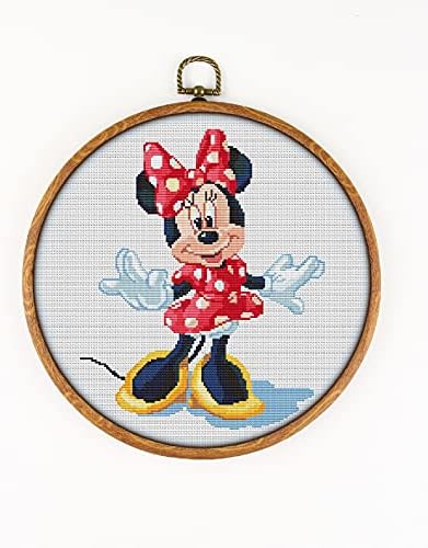Minnie Mouse K259-0 Counted Cross Stitch Pattern. Printed Pattern Inside. No Fabric, Threads, Needles, Hoops. Embroidery Pattern