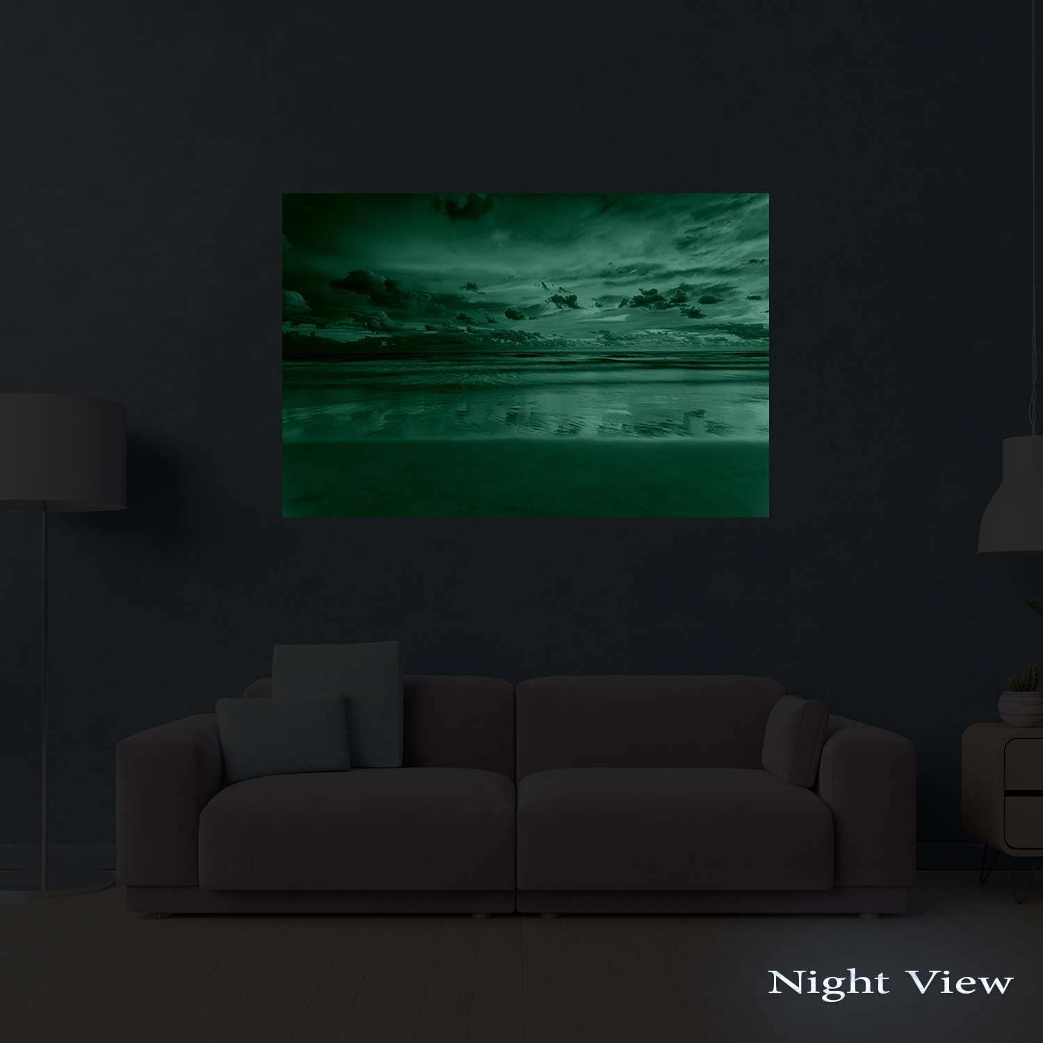Startonight Cuadro Moderno en Lienzo - Púrpura Cielo Puesta de Sol - Pintura Paisaje para Salon Impresiones Enmarcadas 80x120 cm, Grande Decoración Pared, Idea de Regalo Elegante Luminoso