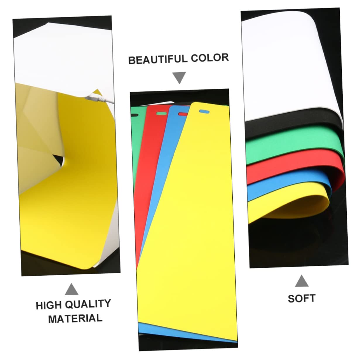 Mini Box Fotografico Pieghevole Abs Bianco Doppia Luce LED | 6 Sfondo Inclusi, Antiriflesso per Scarpe e Giocattoli, Studio Compatto per Riprese Prodotto