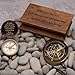 SFdizayn Photo Engraved Personalized Antique Brass Compass - Custom Working Handmade Compass Gift for Men with Customizable Leather Case and Wooden Box - Gift for Husband, Father, Boyfriend & Son