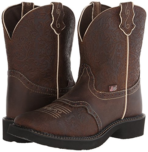 Justin Boots Women's Gypsy, Brown Flower Embossed, 7.5 B US