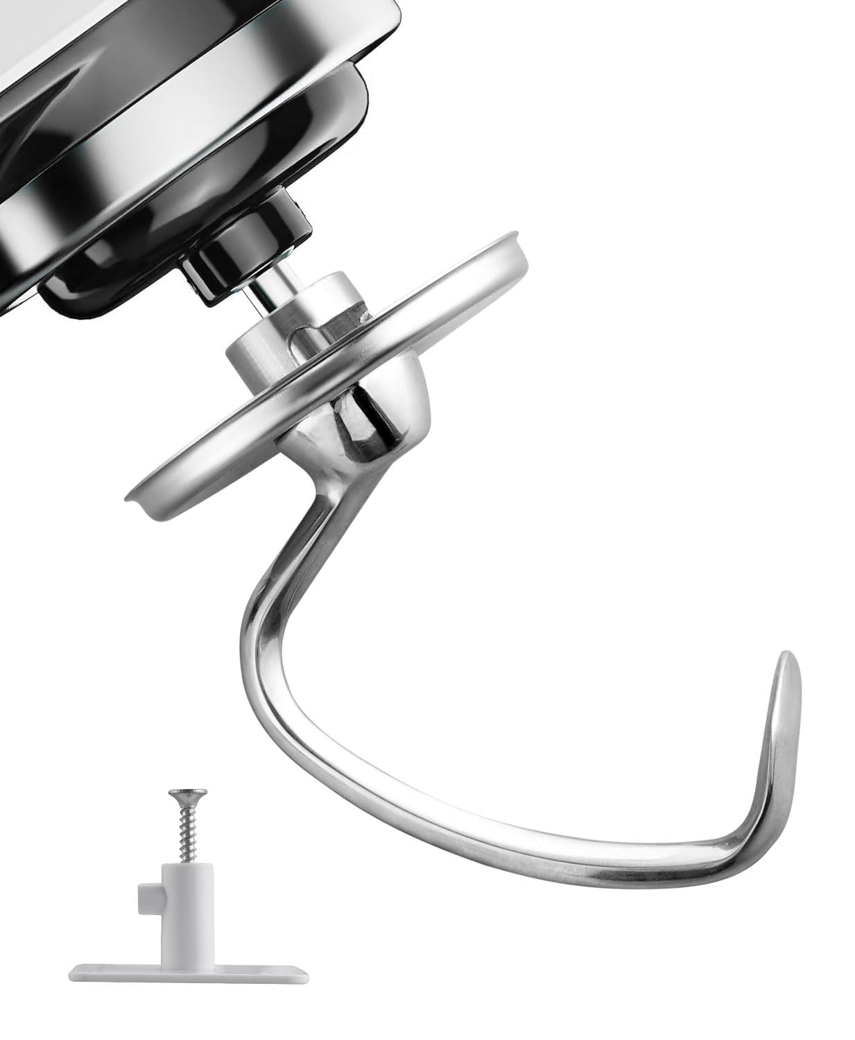 Tanice Stainless Steel Dough Hook for Kitchenaid, Kitchen Bread Mix Hook Stand Mixer Fits 4.5-5 Quart Bowls, Stand Mixer Replacement Parts for Efficient Kneading of Bread, Pizza, Pasta, and Cookies