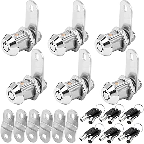 Sissinda Cam Locks RV Storage Locks Keyed Alike, 7/8” Fits on 9/16” Max Door Thickness, RV Compartment Locks for Camper Trailer Cabinet Locks with Keys(7/8 Inch 6Pack) Cover