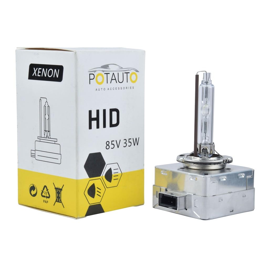 Potauto HID D1S New 85V 35W Headlight For Car Pack of 2