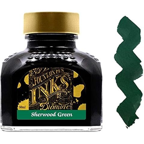 Diamine 80ml Sherwood Green fountain pen ink bottle Cover