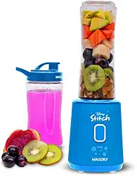 Liquidificador Individual Mallory Stitch - 2 Copos: 400ml e 600 ml, 300W de potência, Pés antiderrapantes, Comprimento do cabo de 122cm - 220V