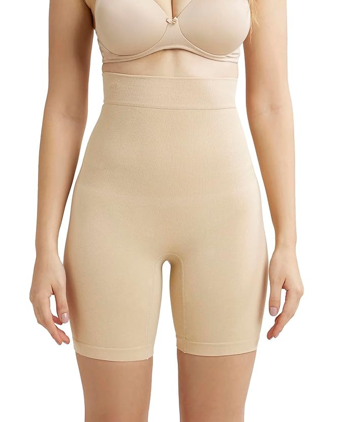 femx Women's Plus Size High Waist Control Panties Shapewear Thigh Slimmer Chipmunk Small-picture-15