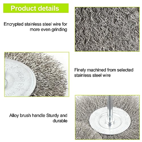 20 Pezzi Set Spazzole per Trapano, 6 mm Spazzola