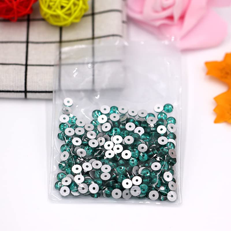 3mm 4mm 5mm 6mm Verre Cristal Rond Coudre Sur Strass Avec 1 Trou Central à Coudre Pierre-Noir, 4mm 1440pcs