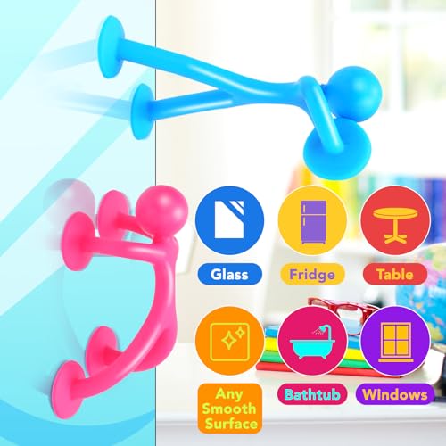 Suction Cup Fidget Sensory Toys: 48 Pack Suction Cup People Toys Fidget Toy for Autism Autistic ADHD Kids Ages 3+, Creative Travel Toy Idea for Boys Girls - Image 6