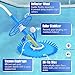 ERGOMASTER Pool Vacuum for Above Ground Pool, Automatic Cleaner Creepy Crawler, Powerful Suction Sweeper w/ 10 Hoses Removes Debris, Cleans Floors, Walls