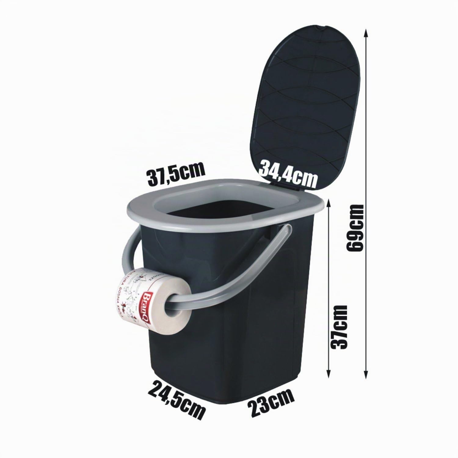 BranQ 1306 Toilettes de Camping Gris Taille M