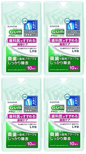ガム歯間ブラシL字型サイズ1 SSS×4個