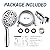 High Pressure Handheld Shower Head, 10-Setting Showerhead, 4.7”Detachable Showerhead Set with 5ft Hose, Adjustable Bracket and Built-in Power Wash to Clean Tub, Tile & Pets - Polished Chrome