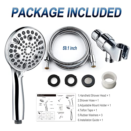 Egretshower High Pressure Handheld Shower Head, 10-Setting Showerhead thumb #5