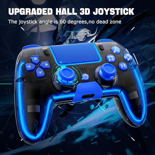 Brhe Wireless Ps4Controller With Hall 3D Joysticks/Rgb Led Lights/Programming Funtion,Ps4Controller Remote Joystick Gamepad,Game Controller For Ps4/Slim/Pro thumb #3