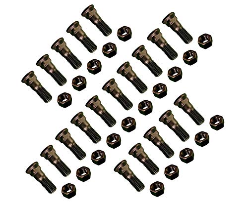 20 - Plow Bolt and Nut for Blades/Cutting Edges - 1-8 X 3 - Grade 8, Dome Head