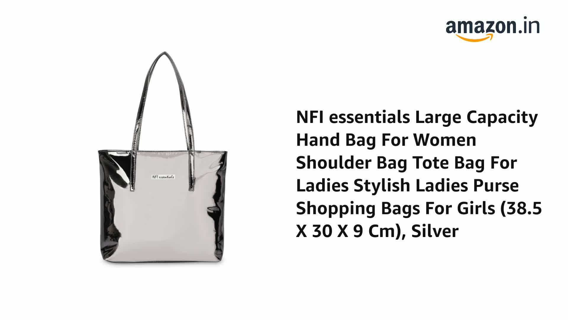 NFI Essentials Small Tote Handbag For Women - Stylish Shoulder Bag & Purse For Work, Travel, Daily Use