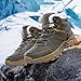 Men's Snow Boots Fashion Lining Fleece Warm Winter Shoes Outdoor Hiking Backpacking Climbing Non Slip Walking Shoes Gray11