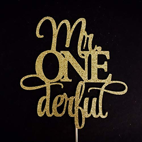 Atelier Elegance Mr Onederful Cake Topper, 1 Cake Topper, 1st Birthday