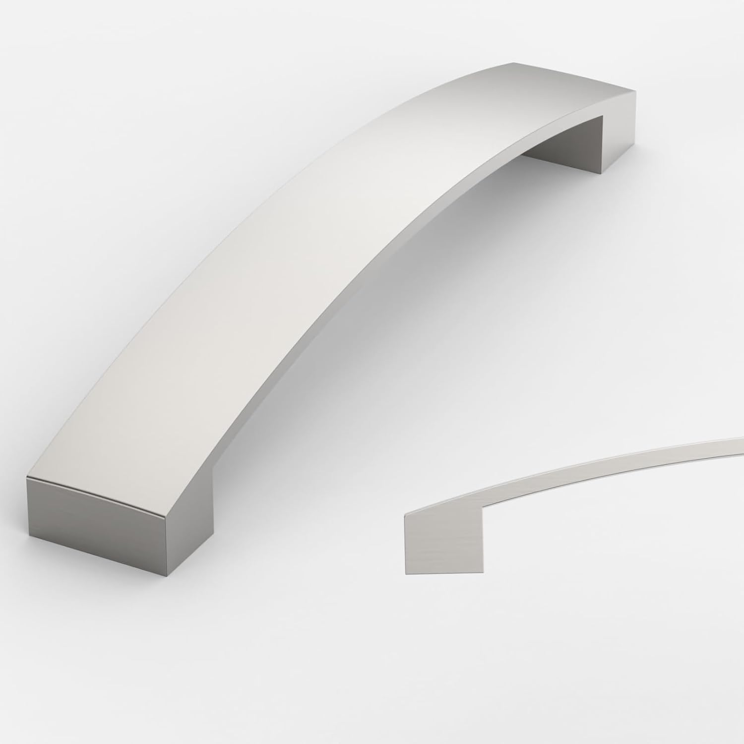 Amerdeco Pack of 10 Furniture Handles, Brushed Satin Nickel, 128 mm