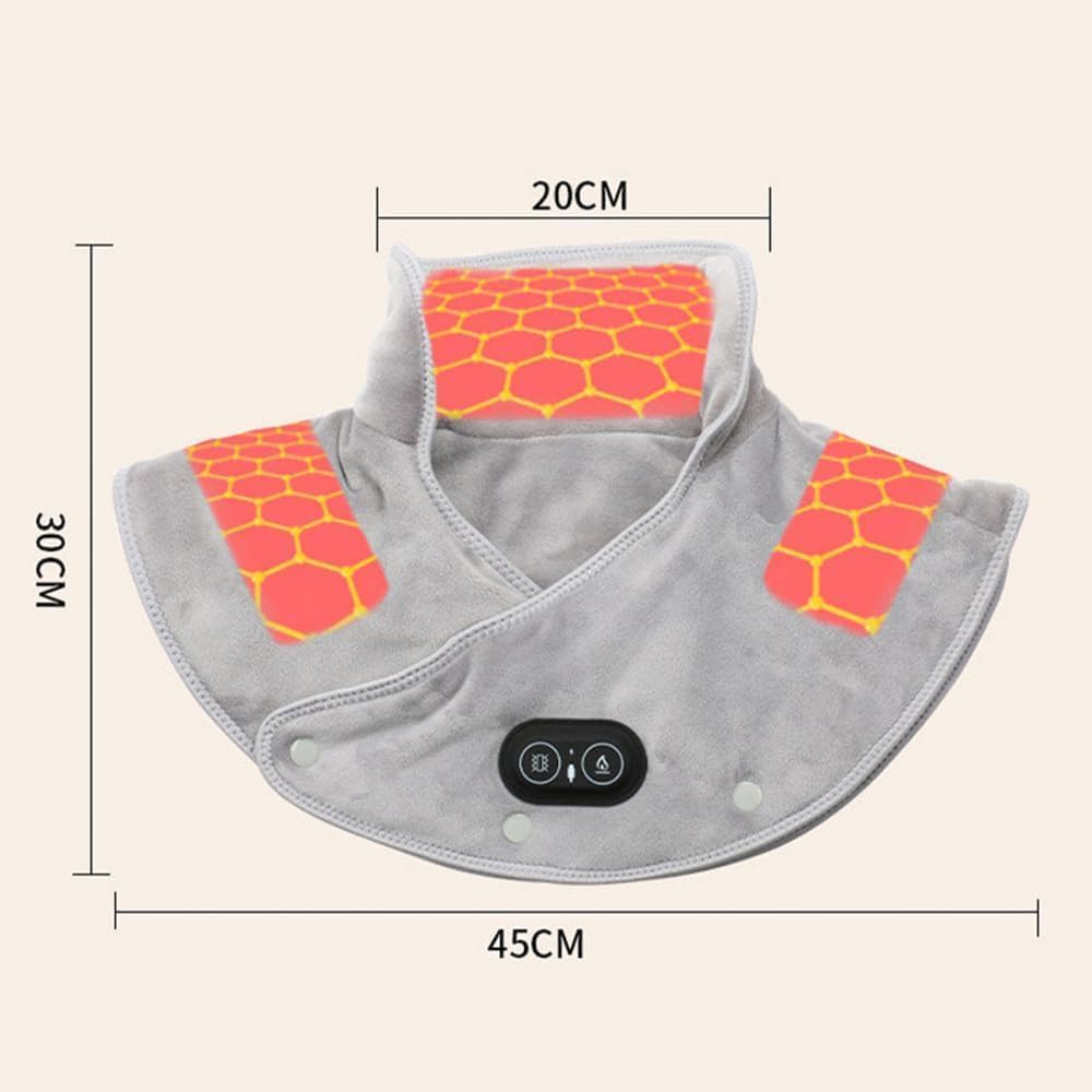 Almohadilla térmica para Cuello y Hombros, Therma Ease, Envoltura térmica USB para Cuello (Amarilla)