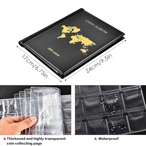 Álbum de colección de monedas con protección impermeable para medallas 6