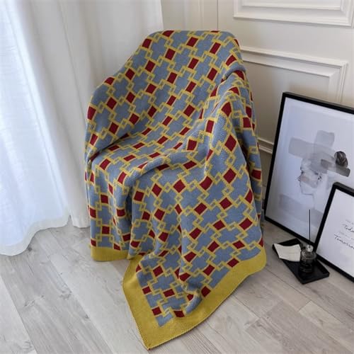 Manta pequeña para sofá de 100x150 cm ligera y lavable para coche u oficina 5