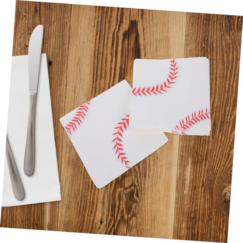 SKISUNO 40 Peças Guardanapo De Beisebol Guardanapos De Coquetel Adoráveis ​​Guardanapos De Festa Gua
