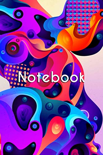 Notebook: Colorful Psychedelic Pattern, Rainbow Tie Dye Bedding, Swirls Pattern Abstract Art Blank