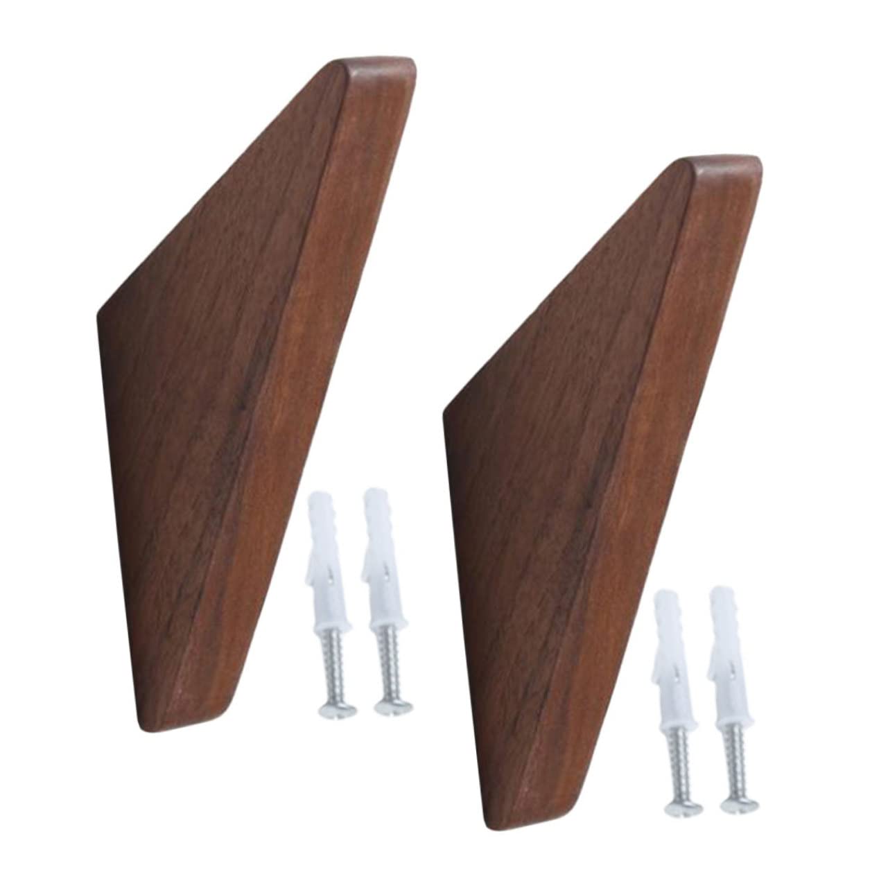 Lot de 4 crochets muraux robustes en S pour rangement de serviettes et manteaux, finition bois, cintres muraux durables pour l'organisation de la maison
