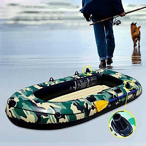 LCJD Portable Inflatable Kayak, Adults Inflatable Kayak Boat Set,for Water Sports Swimming Beach Pool Fishing Drifting,4person Boat