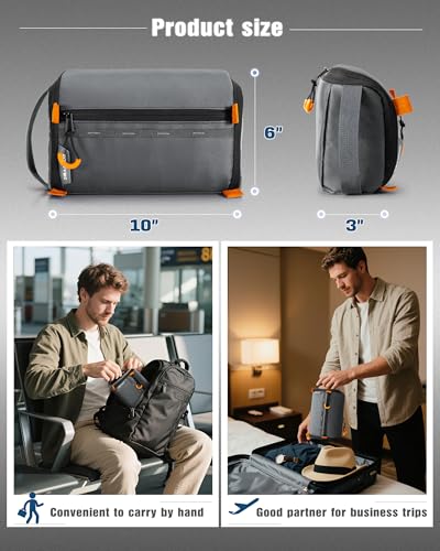 Image of Smasrob Electronics Organizer Travel Case, Tech Bag Charger Pouch, Gray | Water Resistant, Elastic Bands, for Cord, Cable, SIM Cards, Phone, Airpods
