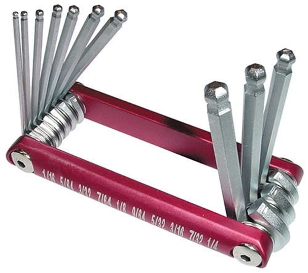 Titan Tools Titan 12700 SAE zestaw kluczy sześciokątnych składany zestaw kluczy sześciokątnych - 10 sztuk, wielokolorowy