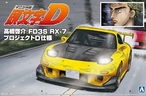 Aoshima Initial D: Takahashi Keisuke FD3S RX-7 1:24 miniatura 2