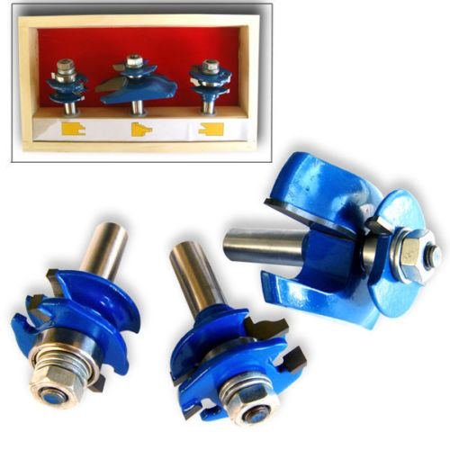 3pc 1/2" Shank Ogee Cutter Router Bit Set Wood Router Bit Set