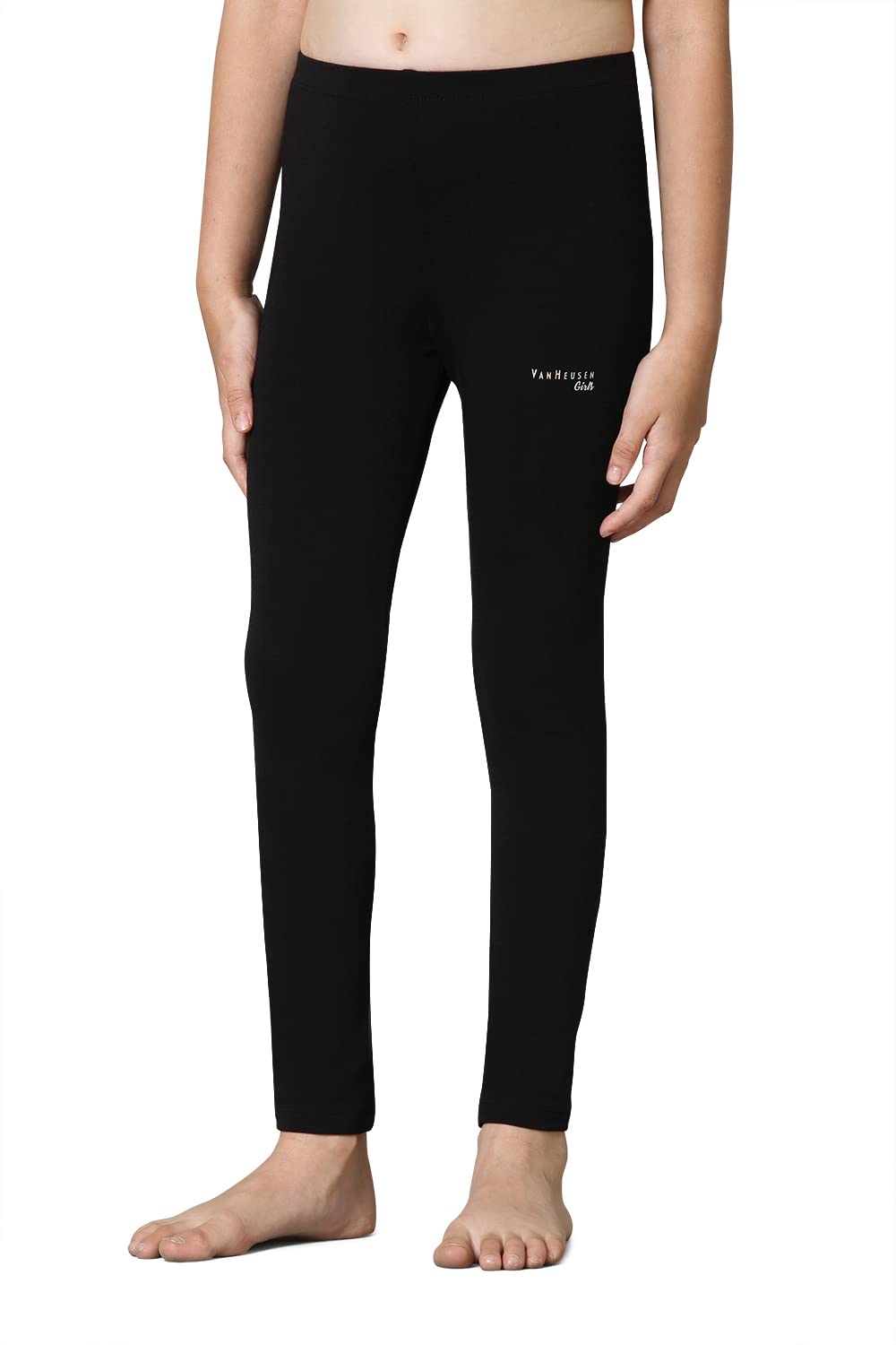 Van Heusen Girls Leggings - Power Plus Cotton Spandex - Power Plus, Super Soft, Stretchable_56301_Black_7-8 Years - Image 3 thumbnail