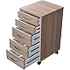 FMD Möbel, 336-001E Freddy Beistellcontainer in Ausführung Eiche Nachbildung, melaminharz beschichtete spanplatte, maße 33.0 x 63, 5 x 38.0 cm (BHT)