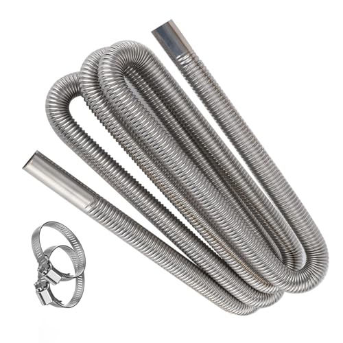 DROMEDARY Abgasschlauch für Stromerzeuger 200 CM,Edelstahl Auspuff Abgasrohr,Auto Edelstahl Auspuffrohr mit Zwei Edelstahlklammern,Auspuff Standheizung Abgasrohr für Diesel Heizung (200MM) DROMEDARY Abgasschlauch für Stromerzeuger 200 CM,Edelstahl Auspuff Abgasrohr,Auto Edelstahl Auspuffrohr mit Zwei Edelstahlklammern,Auspuff Standheizung Abgasrohr für Diesel Heizung (200MM)