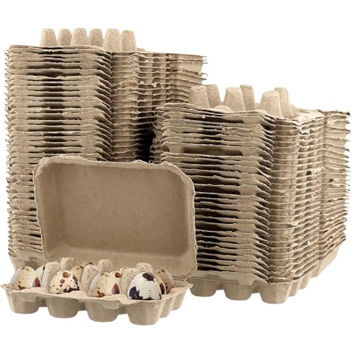 MUKLEI 70 Pack Quail Egg Cartons 12 Count Egg Storage Containers Holder Bulk 9 X 5 X 2 Inches Quail Egg Holder Container For Home Kitchen Refrigerator Farmhouse