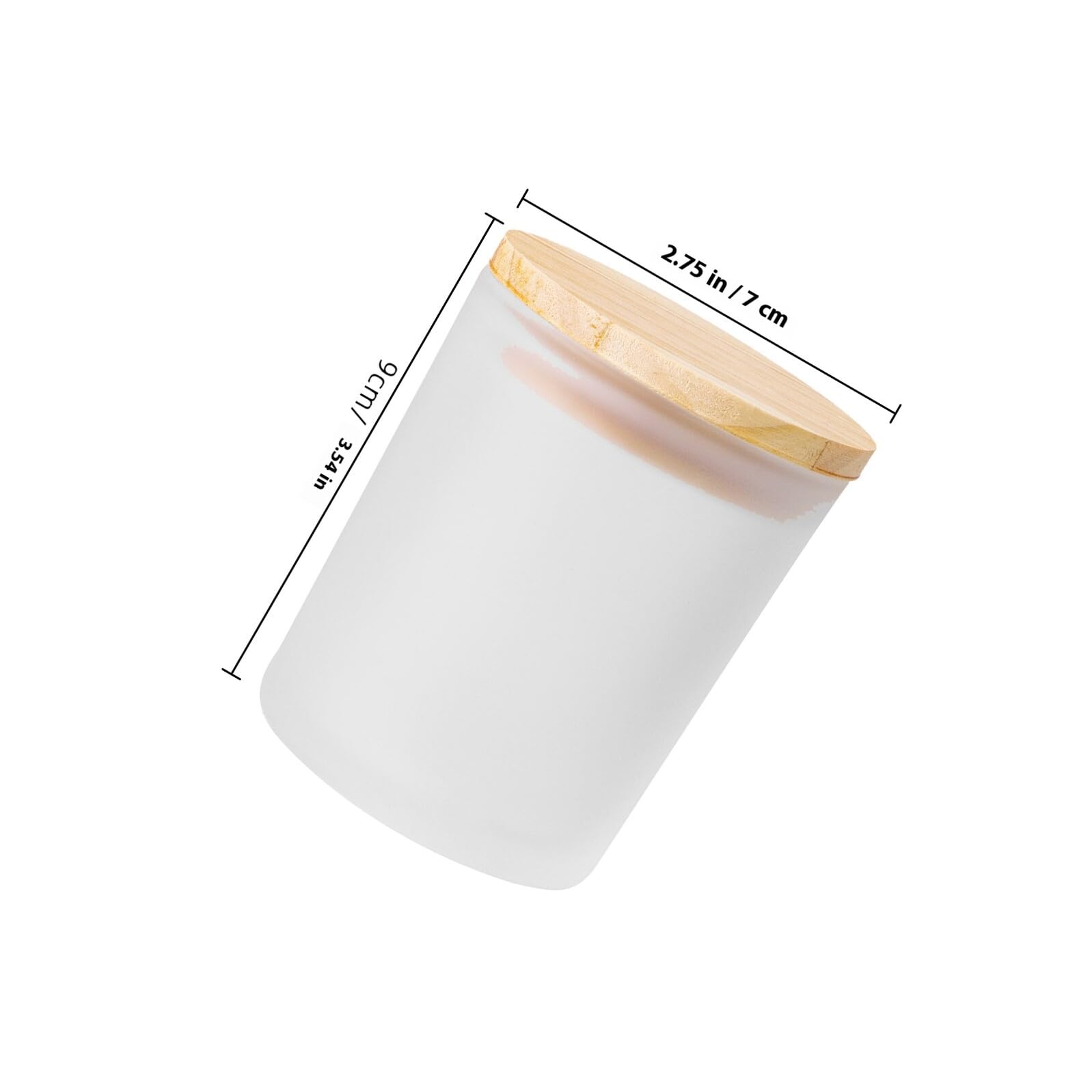4 Stück Kerzengläser mit Holzdeckel 400ml Mattes Glas Zylindrischer Duftkerzenhalter für Stabile Elegante Aromakerzen und Verlängerte Brenndauer im Wohnbereich