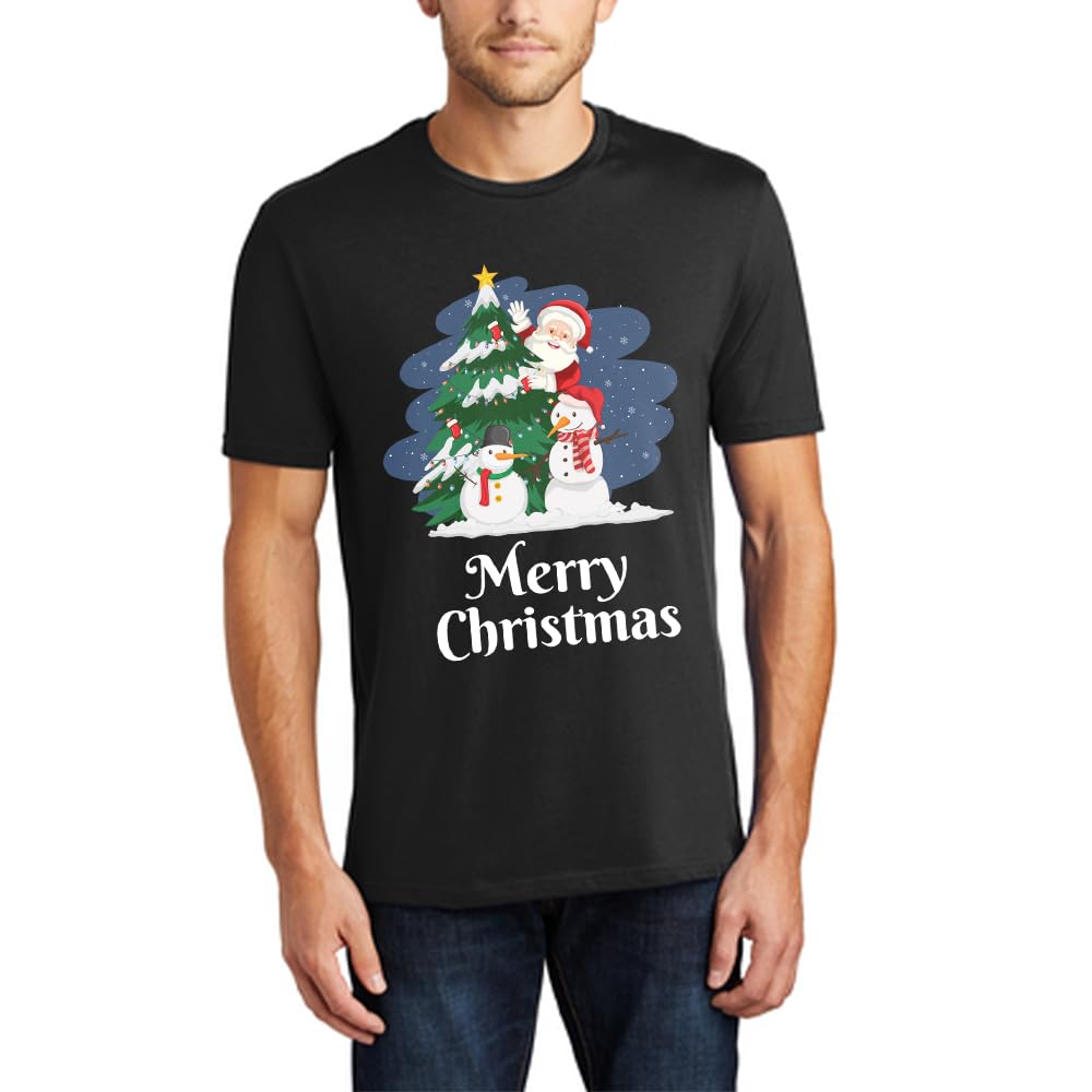 PRINTSHOP4MEChristmas Adult Mens T-Shirt with Fun Christmas Design - Gift for Friends - Christmas Parties and Gift Giving - Xmas Christmas Men's T-Shirt