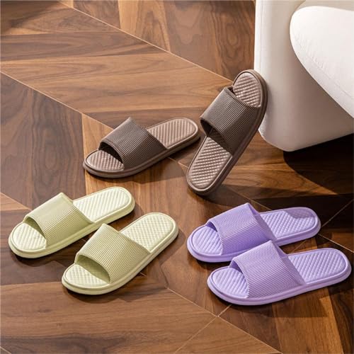 Womens Summer Slippers,Shower Slippers Bathroom Non-Slip Sole Home Comfy Thick Men's women's Slippers4
