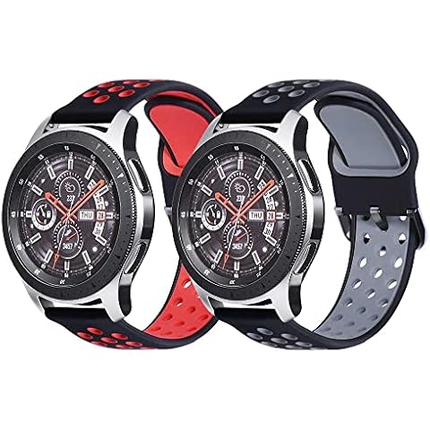 NewWays 22mm Strap Compatible with Galaxy Watch 3(45mm),Soft Silicone Strap Replacement Wristband for Galaxy Watch (46mm)/Gear S3 Frontier/Classic /Huawei GT 2(46mm)/GT Active Cover