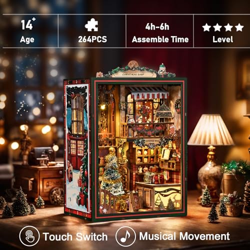 FLTRXCE Christmas Shop Music Box Book Nook Kit thumbnail 2