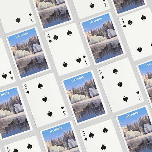 Baraja de poker Lantern Press Illinois Lithograph 52 cartas miniatura 4
