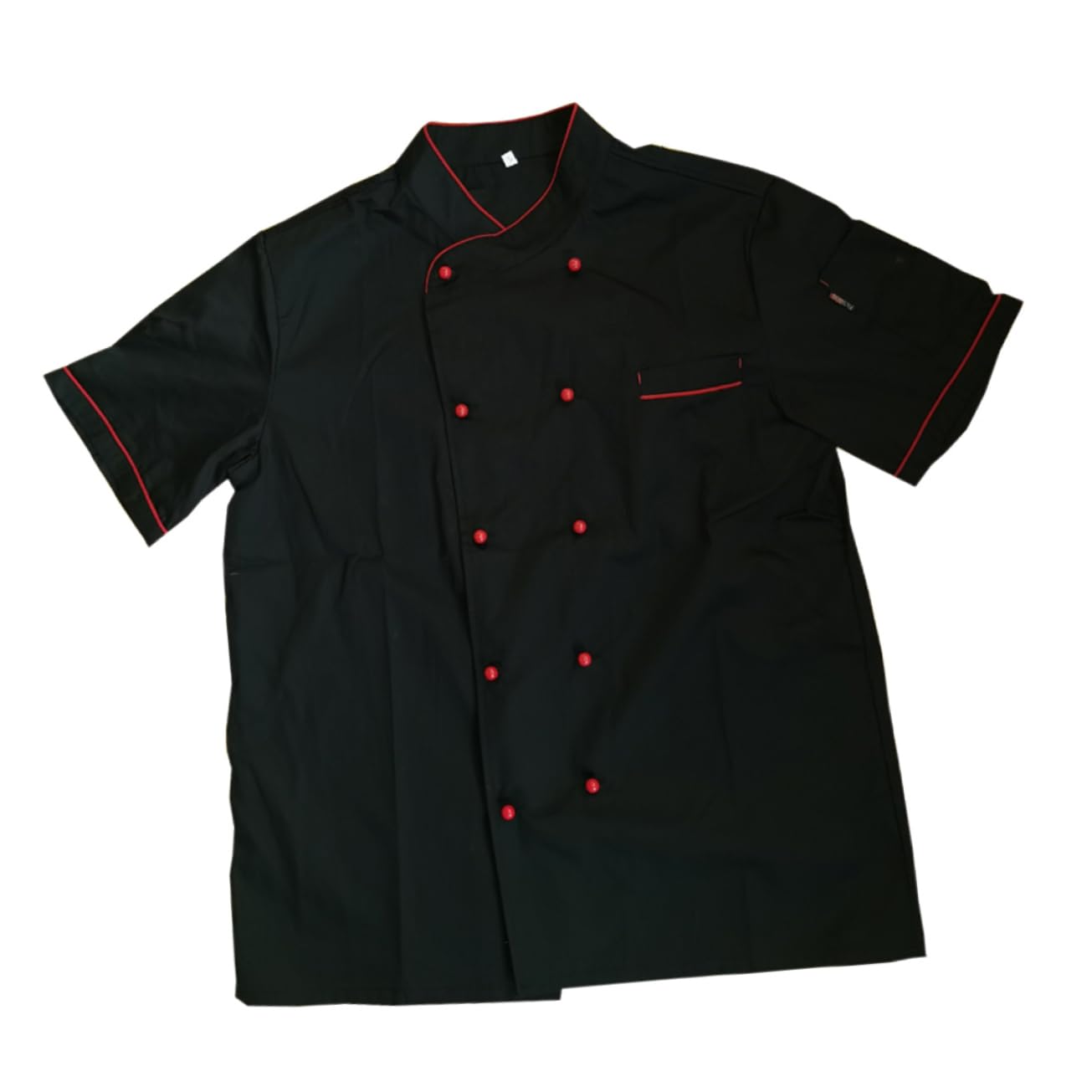 GALPADA Catering Chef Jacket Short Sleeve Chef Coat Unisex Work Clothes Comfortable and Breathable Washable