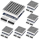 AOICRIE 6pcs MAX7219 8x8 Dot Matrix LED Display Module 5V MCU Control MAX7219 88 LED Dot Matrix DIY Kit (6 PCS)